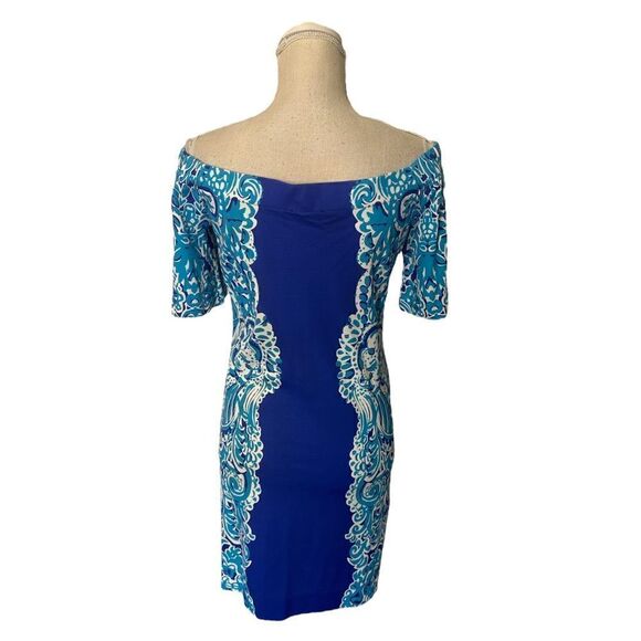 Lilly Pulitzer Tiana Dress in Brilliant Blue Moon Jellies Print Size Small - Picture 4 of 17